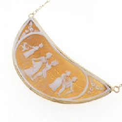 750YG Vòng cổ Shell Cameo - Hàng hiệu Chính hãng 857454