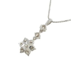 K18WG Hoa Nhẫn Kim Cương Dây Chuyền 0.51CT - Hàng hiệu Chính hãng 857223