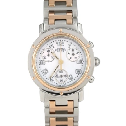 Hermès Clipper - Đồng hồ Chronograph PG Combi CL1.321 SSxGP - Hàng hiệu Chính hãng