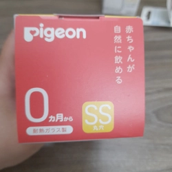 Bình sữa nội địa Nhật Pigeon cổ rộng thủy tinh 160ml size SS từ 0M - Mới 100% 452680