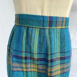 🌻CHÂN VÁY CARO XANH, Size M, Eo chun, Mới 90% 452762