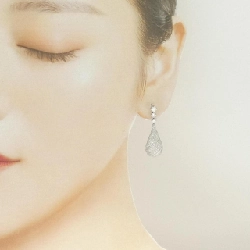 K18WG Bông tai kim cương - Hàng hiệu Authentic 867814