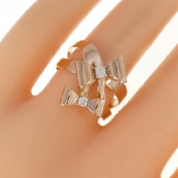 Nhẫn kim cương 750PG/750WG với ruy băng 0.09CT 667646