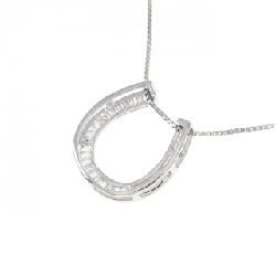 K18WG/PT850 Dây chuyền kim cương hình móng ngựa 0.20CT - Hàng hiệu Chính hãng 857523