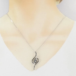 K18WG/K18BG Hoa Đá Kim Cương Dây Chuyền 1.10CT - Hàng hiệu Chính Hãng 856386