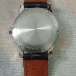 Đồng hồ nam dây da nâu mặt trơn kim loại sáng bóng 699291