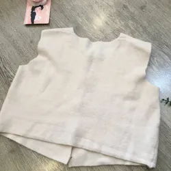 [2nd Tuyển Nhật] Áo len ghilê croptop len lông tho? màu kem siêu mịn style hottrend Nhật 695569