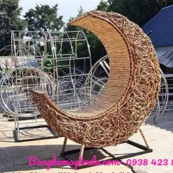 Ghế tổ chim mây tre đan chụp hình 576036