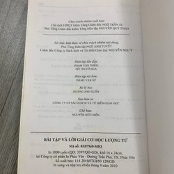 Bài tập và lời giải cơ học lượng tử. 999 463766