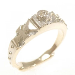 Nhẫn kim cương K10YG hình đầu lâu