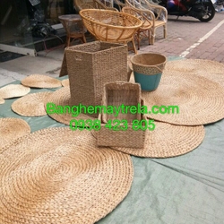 Thảm lục bình tròn tráng trí decor 490469