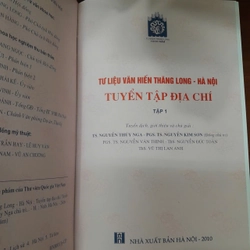 TƯ LIỆU VĂN HIẾN THĂNG LONG - HÀ NỘI TUYỂN TẬP ĐỊA CHÍ TẬP 1 537132