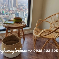 Ghế đơn mây tự nhiên đuôi công 490095