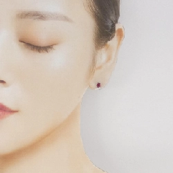 K18WG Bông tai Ruby 0.72CT - Hàng hiệu Chính hãng 866802