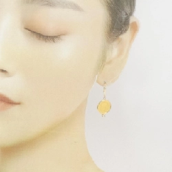 K18YG(枠) Bông tai kim cương 0.05CT một bên - Hàng hiệu Authentic 870898