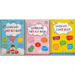 Combo 3 Vở Tập Viết Mực Tự Xóa Cho Bé – Luyện Viết Chữ Số & Nét Cơ Bản Dành Cho Trẻ Mầm Non, Tiểu Học LaLaHHome 531100