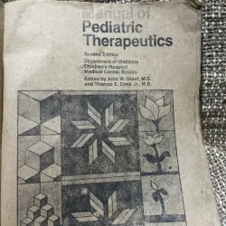 Sổ tay điều trị nhi khoa tập 2 - JOHN W. GRAEF, MD. & THOMAS E. CONE. Jr.. M.D. 1010009