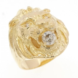 Nhẫn kim cương K18YG hình sư tử 0.27CT - Hàng hiệu Authentic