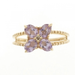 Nhẫn Amethyst K10YG Hoa 672869