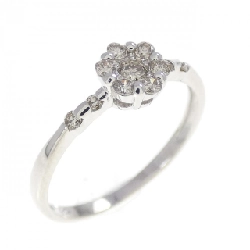 Nhẫn kim cương K10WG hoa 0.20CT