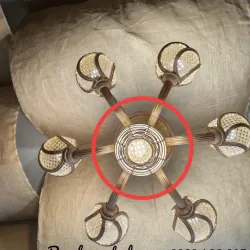 Đèn chùm thả trần mây tre 577532