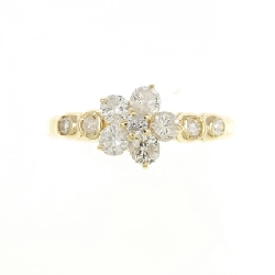 Nhẫn kim cương hoa K18YG 0.50CT 672646