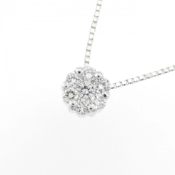 K18WG Hoa Hồng Kim Cương Dây Chuyền 0.22CT - Hàng hiệu Chính hãng 864203