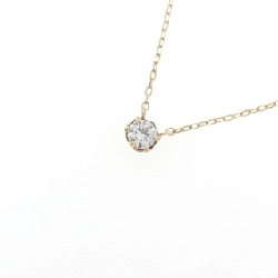 K18YG Solitaire Diamond Necklace 0.10CT - Hàng hiệu Authentic 857182