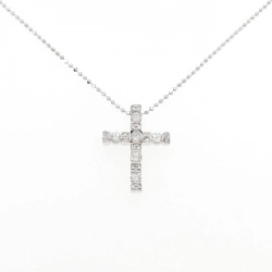 K18WG Dây chuyền kim cương chéo 0.72CT - Hàng hiệu chính hãng