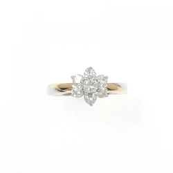 Nhẫn kim cương hoa PT900/K18YG 0.50CT 668617