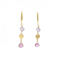 Bông tai Amethyst Marie-Lene de Tilliac - Hàng hiệu Authentic