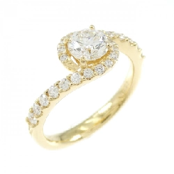 Nhẫn kim cương K18YG 0.516CT G VS2 VG - Hàng hiệu chính hãng