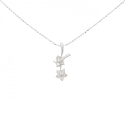 K18WG Hoa Tai Kim Cương Dây Chuyền 0.26CT - Hàng hiệu Chính hãng