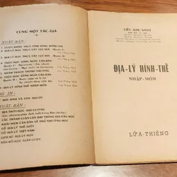 Sách trước 1975 - ĐỊA LÝ HÌNH THỂ NHẬP MÔN 702915