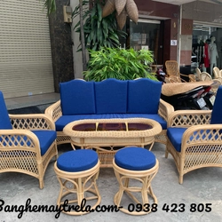 Bộ bàn ghế sofa mây phòng khách 458215