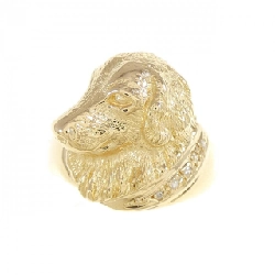 Nhẫn kim cương K18YG hình chó 0.02CT 669827