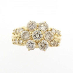 Nhẫn kim cương K18YG hoa 1.50CT 669391