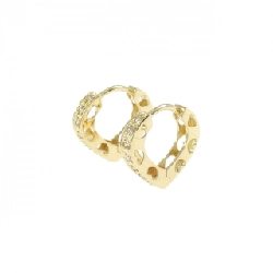 K18YG Bông tai kim cương hình trái tim 0.14CT - Hàng hiệu Chính hãng 868938