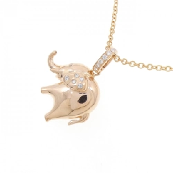 K18PG Vòng cổ kim cương voi 0.08CT - Hàng hiệu Chính hãng 867198