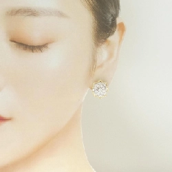 K18YG/K18WG Bông tai kim cương - Hàng hiệu Authentic 868721