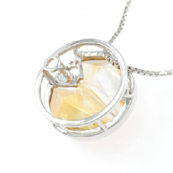 K18WG Mặt dây chuyền đá màu - Hàng hiệu Authentic 862281