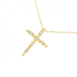 K18YG Dây chuyền kim cương hình chữ thập - Hàng hiệu Chính hãng 861942