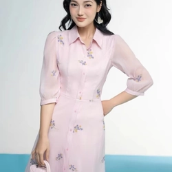 EVA DE EVA - Đầm voan tay lở size M 528890