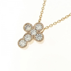 K18PG Dây chuyền kim cương hình chữ thập 0.20CT - Hàng hiệu Chính hãng 863676