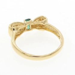 Nhẫn ngọc lục bảo K18YG hình ruy băng 0.15CT 670177