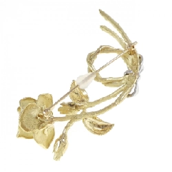 Brooch hoa hồng K18YG/PT900 Ginza Tanaka 666880