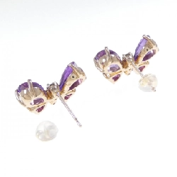 K18YG Bướm Đá Màu Bông Tai - Hàng hiệu Chính hãng 870255