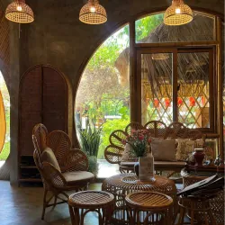 Bàn ghế mây tự nhiên cho spa 693793