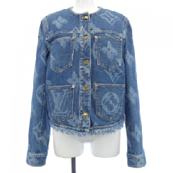 Áo khoác denim Louis Vuitton LOUIS VUITTON Giant Monogram Không cổ FKJA06ZPY
