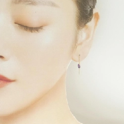 K18YG Amethyst Bông tai - Hàng hiệu Chính hãng 874782